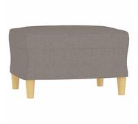 vidaXL Reposapiés Taburete Asiento Otomana Dormitorio Patas Sala de Estar Salón Zapatos Tapizado Acolchado Banco Sofá de Tela Gris Taupe
