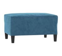 vidaXL Reposapiés Taburete Banco Asiento Otomana Zapatos Patas Sofá Salón Sala de Estar Pasillo Dormitorio Hogar de Terciopelo Azul