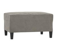 vidaXL Reposapiés Taburete Banco Asiento Otomana Zapatos Patas Sofá Salón Sala de Estar Pasillo Dormitorio de Terciopelo Gris Claro