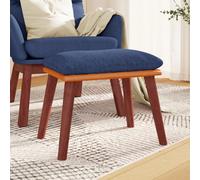 vidaXL reposapiés taburete taburetes taburete taburete de sofá reposapiés de madera asiento de salón muebles de taburete de tela