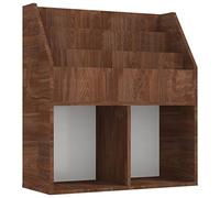 vidaXL Revistero niños Madera contrachapada marrón Roble 71x30x78,5 cm