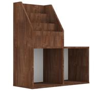 vidaXL Revistero niños Madera contrachapada marrón Roble 71x30x78,5 cm