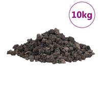 vidaXL Rocas volcánicas negras 10 kg 1-2 cm