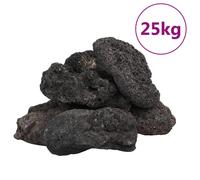 vidaXL Rocas volcánicas negras 25 kg 10-30 cm