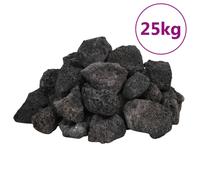 vidaXL Rocas volcánicas negras 25 kg 3-5 cm