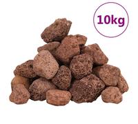 vidaXL Rocas volcánicas rojas 10 kg 1-2 cm
