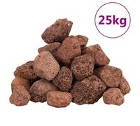 vidaXL Rocas volcánicas rojas 10 kg 3-5 cm