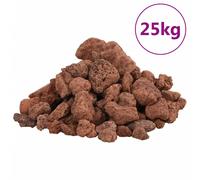 vidaXL Rocas Volcánicas, Piedras para Fondo de Acuario Pecera, Rocas de Lava Decorativas, Piedras para Peces de Tanque, Rojas 25 kg 5-8 mm
