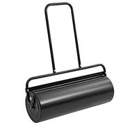 vidaXL Rodillo para césped de jardín, empujable, negro, 63 l,