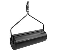 vidaXL Rodillo para césped de jardín, empujable, negro, 63 l, hierro