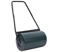 vidaXL Rodillo para Césped Manual Campo Aireador Jardín Patio Exterior Abonar Césped Nivelar el Terreno Irregular Duradero Verde y Negro 63 cm 50 L