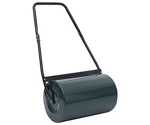 vidaXL Rodillo para Césped Manual Campo Aireador Jardín Patio Exterior Abonar Césped Nivelar el Terreno Irregular Duradero Verde y Negro 63 cm 50 L