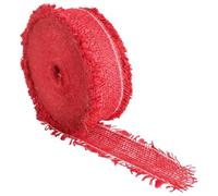 vidaXL Rollo de Yute Rojo 5 x 10000 cm, Rollo de Tela de Yute Artesanal, Material Ecológico Duradero, Textil Decorativo Orgánico, Beige para DIY