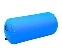 vidaXL Rollo hinchable de gimnasia con bomba PVC azul 120x75 cm
