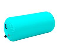 vidaXL Rollo hinchable de gimnasia con bomba PVC verde 120x75 cm