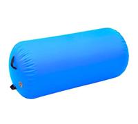 vidaXL Rollo inflable de gimnasia con bomba PVC azul 120x90 cm