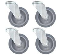 vidaXL 12x Ruedas Giratorias con Agujero Pasador Diámetro 100mm Material Brico Muebles Bancos Trabajo Carritos Estanterías Resistencia Golpes Suaves
