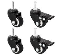 vidaXL Ruedas para macetero 4 uds Hierro Negro 8x3,5x8 cm