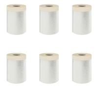 VidaXL - Sábana de succión con cinta adhesiva, 6 unidades, 30 x 3300 cm, HDPE, lámina adhesiva, cubierta antipolvo autoadhesiva, protección impermeable para bricolaje, fácil instalación, fuerte