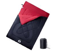 vidaXL Saco de Dormir Doble y Almohadas Camping Adultos 3-4 Estaciones, Saco de Dormir para Camping, Saco de Dormir Doble para Adultos, Saco de Dormir para 2 Personas