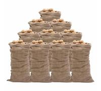 vidaXL Sacos de Yute 10 Unidades 65x135 cm 100% Yute 220 g/m²