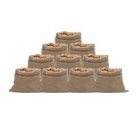 vidaXL Sacos de Yute 10 Unidades 100x110 cm 100% Yute 220 g/m²