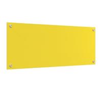 vidaXL Salpicadero Amarillo de Vidrio Templado Chic | Protección Elegante Resistente al Calor Mantenimiento Sencillo Superficie Suave 100 X 40 cm Solo para Interior Rectangular Resistente
