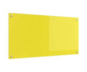vidaXL Salpicadero de Cocina Amarillo 100 x 50 x 0,6 cm, Recubrimiento Moderno para Cocina, Panel de Vidrio Resistente al Calor, Mejora Elegante y Minimalista
