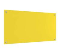 Salpicadero de Cocina Moderno Amarillo de Vidrio Templado 100 X 50 cm Resistente al Calor Duradero Textura Suave Uso Interior Decoración Contemporánea Cubierta de Pared Instalaciones Elegantes Elegant