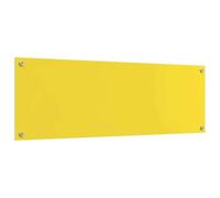 Salpicadero de Cocina vidaXL Amarillo de Vidrio Templado | 120 X 40 cm Protector de Pared Moderno y Elegante Resistente al Calor Accesorio Decorativo Durable Fácil de Limpiar Rectangular