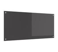 vidaXL Salpicadero de Cocina Gris Oscuro 110 x 50 cm Vidrio Templado, Diseño Elegante de Cocina, Resistente Vidrio para Salpicaduras, Toque Moderno, fácil de Instalar y actualizar