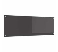 vidaXL Salpicadero de Cocina Gris Oscuro 120 x 40 x 0,6 cm, Recubrimiento Moderno para Cocina, Panel de Vidrio Resistente al Calor, Mejora Elegante y Minimalista