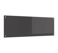 vidaXL Salpicadero de Cocina Gris Oscuro 120 x 40 x 0,6 cm, Recubrimiento Moderno para Cocina, Panel de Vidrio Resistente al Calor, Mejora Elegante y Minimalista
