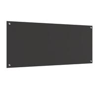 vidaXL Salpicadero de Cocina Gris Oscuro 120 x 50 x 0,6 cm, Salpicadero Moderno para Cocina, Vidrio Templado Resistente, Protector Rectangular para Tus Aventuras culinarias