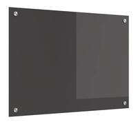 vidaXL Salpicadero de Cocina Gris Oscuro 70 x 50 x 0,6 cm, Salpicadero Moderno para Cocina, Vidrio Templado Resistente, Protector Rectangular para Tus Aventuras culinarias