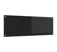 vidaXL Salpicadero de Cocina Negro 120 x 40 cm Vidrio Templado, Salpicadero de Vidrio Moderno, Resistente al Calor, diseño Estiloso, instalación fácil para tu Cocina