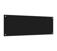 vidaXL Salpicadero de Cocina Negro 120 x 40 x 0,6 cm Vidrio Templado, Salpicadero Moderno para Cocina, Vidrio Templado Resistente, Protector Rectangular para Tus Aventuras culinarias
