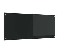 vidaXL Salpicadero de Cocina Negro 120 x 50 cm Vidrio Templado, Salpicadero de Vidrio Moderno, Resistente al Calor, diseño Estiloso, instalación fácil para tu Cocina