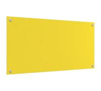 Salpicadero de Cocina Moderno Amarillo de Vidrio Templado 100 X 50 cm Resistente al Calor Duradero Textura Suave Uso Interior Decoración Contemporánea Cubierta de Pared Instalaciones Elegantes Elegant