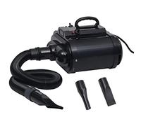 vidaXL Secador de Mascotas Doble Motor Calentadores Animales Perros Negro