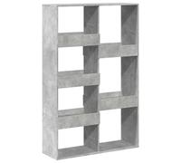 vidaXL Separador de ambientes Madera Gris hormigón 100x33x155,5 cm, Separador de ambientes, Separador de Dormitorio, Separador de librería