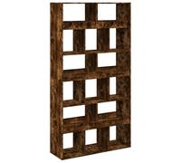 vidaXL Separador de ambientes Madera Roble Ahumado 100x33x187,5 cm, Separador de ambientes, Separador de Dormitorio, Separador de librería