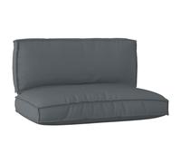 vidaXL Set de 2 Cojines para palets en Tela Oxford Color Antracita | Cojines Modernos y cómodos para Usar Dentro y Fuera de casa, con Fundas Lavables Sala, jardín, Patio y TER