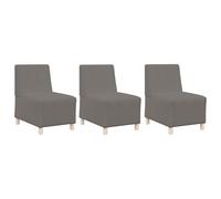 vidaXL Set de 3 sofás de Tela de Corduroy Gris Claro, miden 55 x 74 x 82 cm. Son súper cómodos, hogar y Tienen un Acabado de Espuma Que Deja Respirar. La Estructura es de Madera de