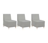vidaXL Set de 3 sofás en Gris Nube, con Estructura de Madera ingeniosa, Relleno de Espuma y tapicería de Tela. Medidas: 55 x 74 x 82 cm. Diseño Atractivo y Transpirable, Ideal para el salón. Montaje