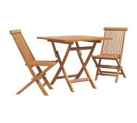 vidaXL Set de Bistro de Jardín Plegable de 3 Piezas de Madera Acacia Sólida