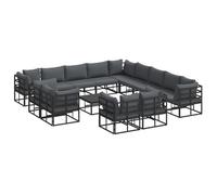 vidaXL Set de Exterior - Asientos para el Jardín, Muebles de Terraza, Sofá Modular para el Patio, Diseño de Lounge