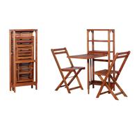 Juego de bistró plegable de 3 piezas madera maciza de acacia vidaxl