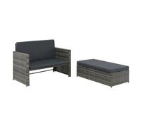 vidaXL Set de Sofás de Jardín 5 Piezas de Ratán Sintético Gris Patio Exterior