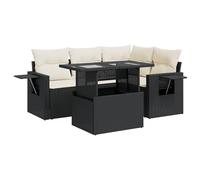 vidaXL Set de Muebles de jardín 5 pzas y Cojines ratán sintético Negro